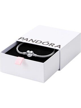 Romantic Heart Clasp Snake Chain Bracelet - Elegant Jewelry Gift for Her, Fits